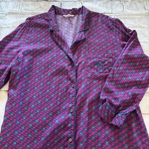 Victoria's Secret reindeer button-down sleep shirt